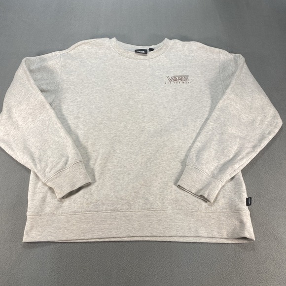 Vans Tops - Vans Women's Medium Off The Wall Light Heather Gray Sweatshirt Skater Grunge